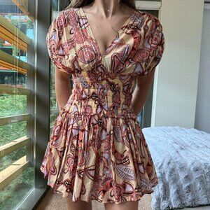 A.L.C. Multicolor Patterned Mini Dress